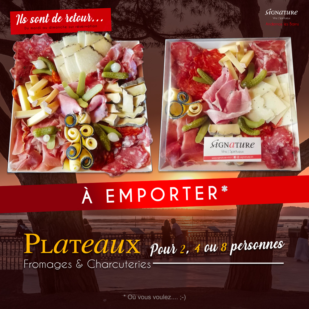 plateau à emporter charcuterie fromage andernos